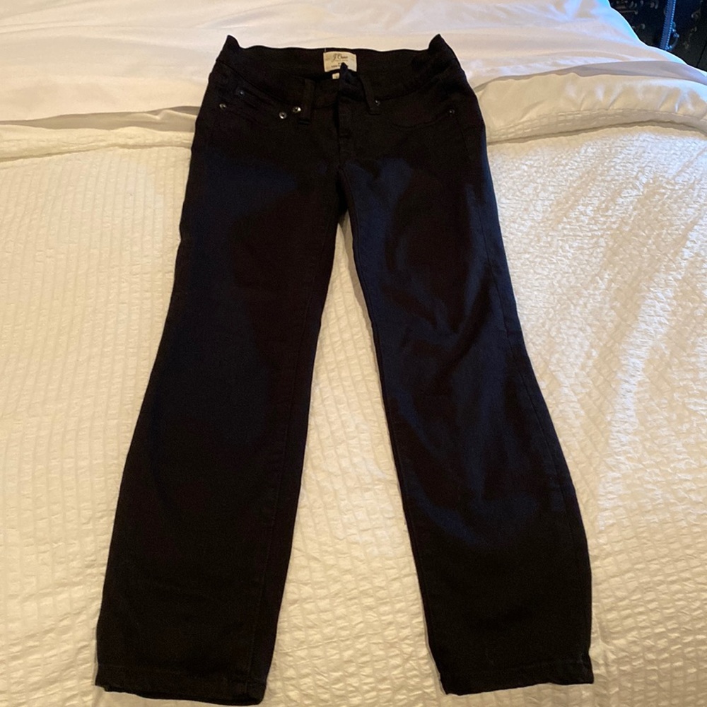 Jcrew 8” toothpick Jean in black size 24 petite